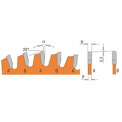 CMT ITK PLUS kompozit és színesfém vágó, HW D=216x2.2/1.6x30 Z64