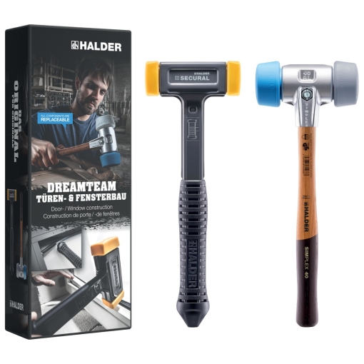 Halder Dreamteam burkolás, nyílászáró építés / Simplex és Secural puha kalapács