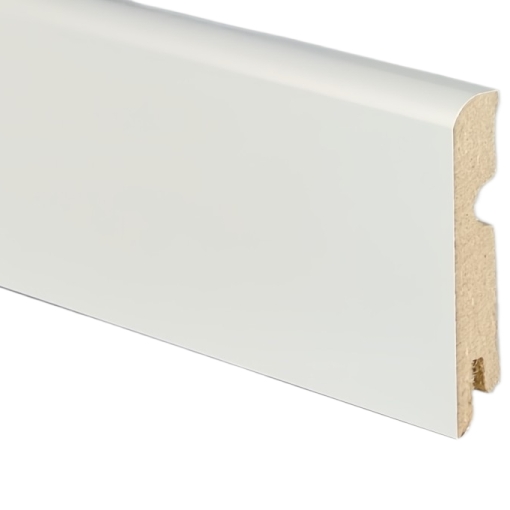 8cm magas MDF 606 white szegélyléc