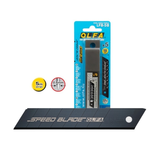 Olfa LFB-5B teflon bevonatu penge 18 mm (5 db)
