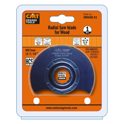 CMT OMS08-X1 ipari széles precíziós fűrész fához 87mm